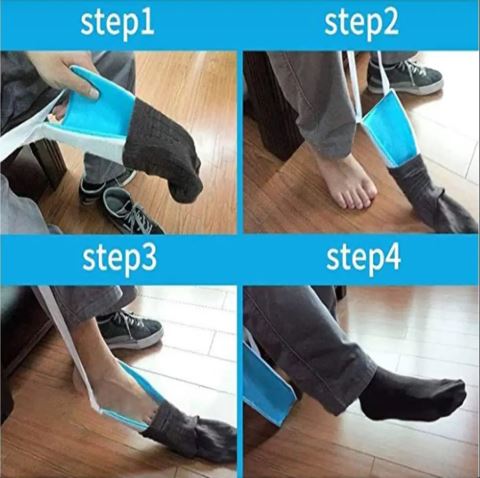 Crease-free Sock Aid Device for Elderly